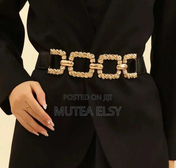 Black Pearl Bow Ladies Belts - main view