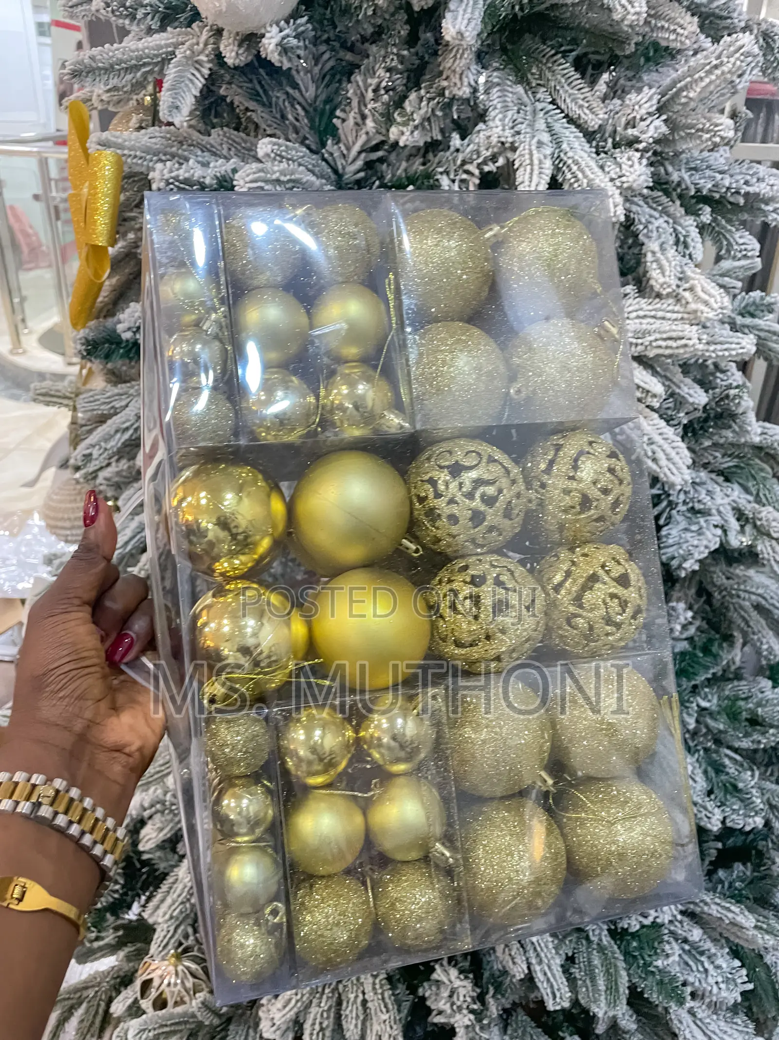 Gold  102 PCS Christmas Balls Ornaments for Christmas Tree