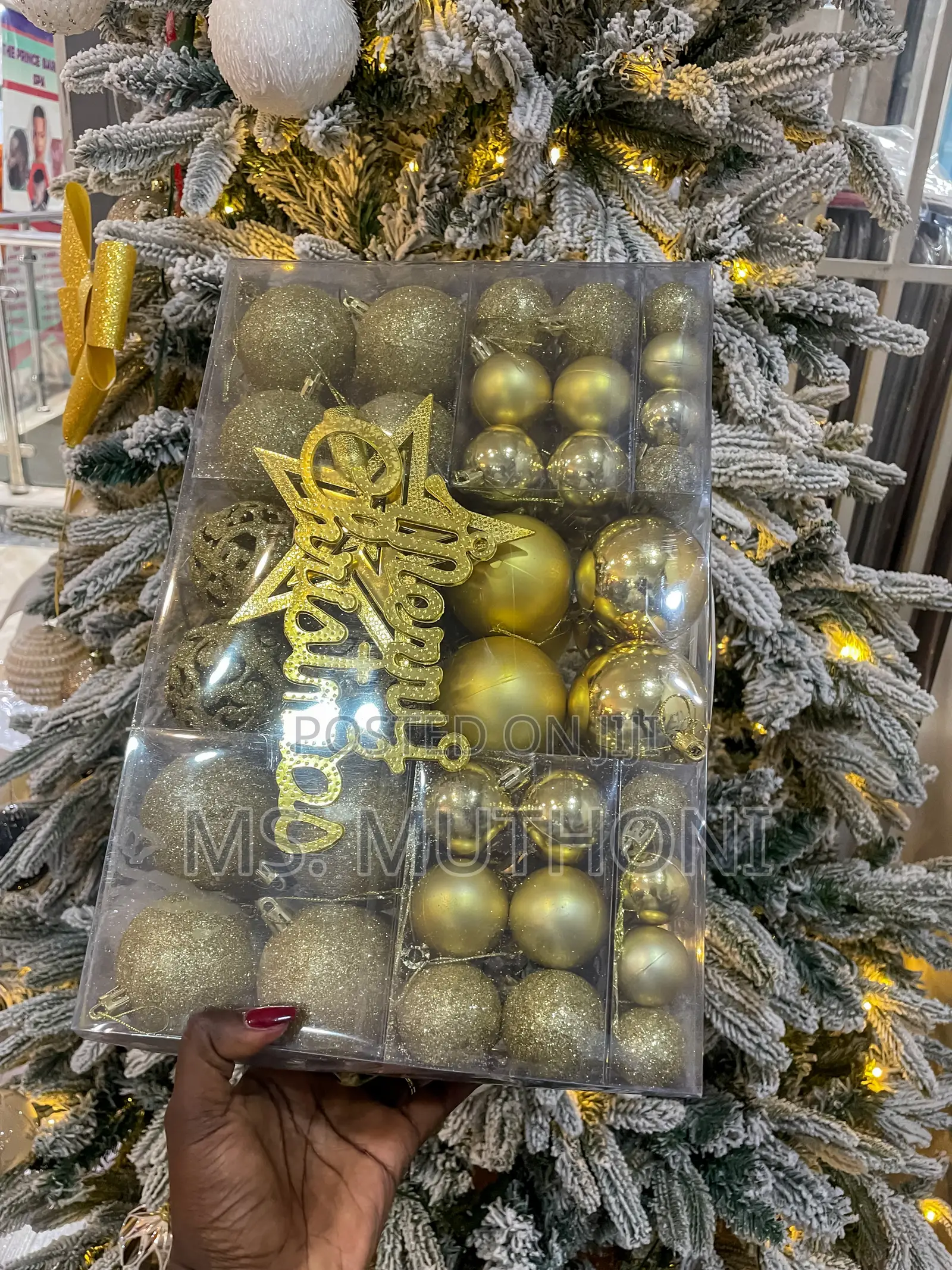 Gold  102 PCS Christmas Balls Ornaments for Christmas Tree