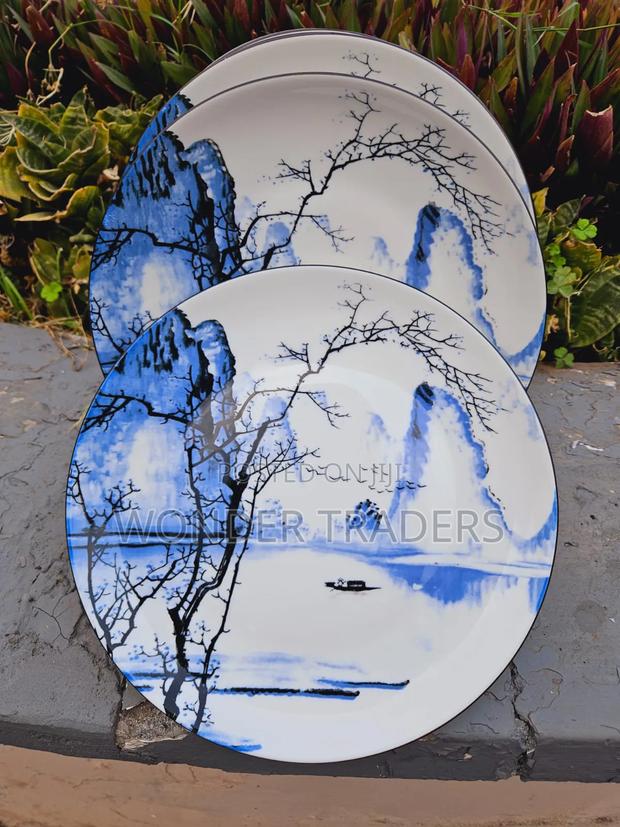 Blue Patched Tree Plates Set of 6 PCS - main view