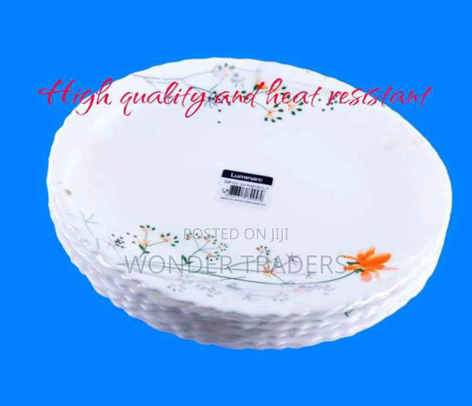 *Set of 6 Luminarc(Ziva Peach) Dinner Plates