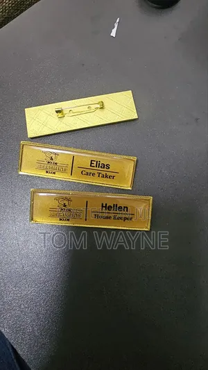 Golden Name Tags