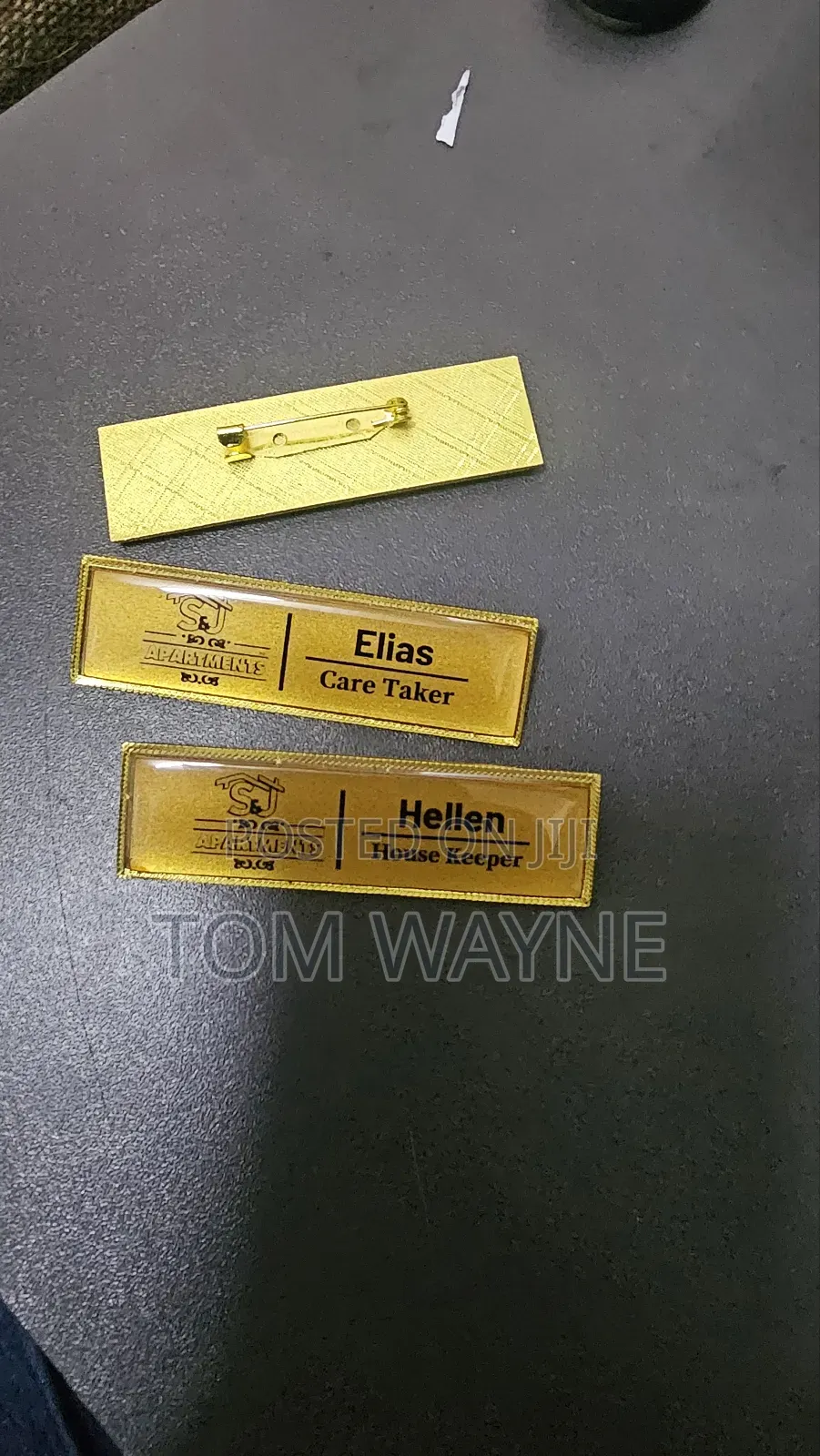 Golden Name Tags