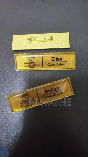 Golden Name Tags