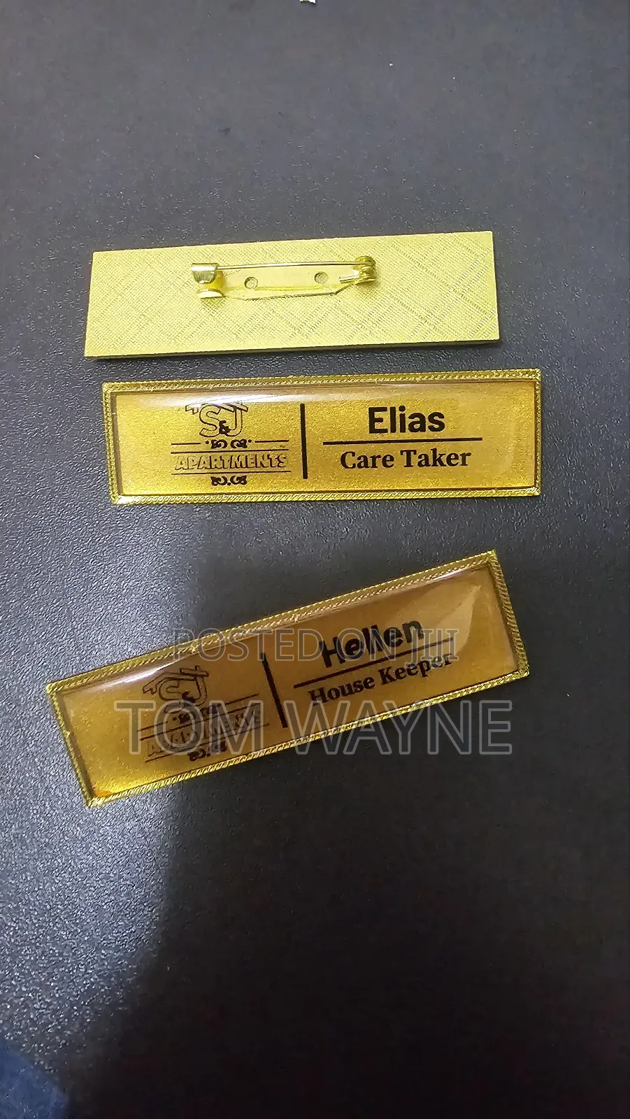 Golden Name Tags