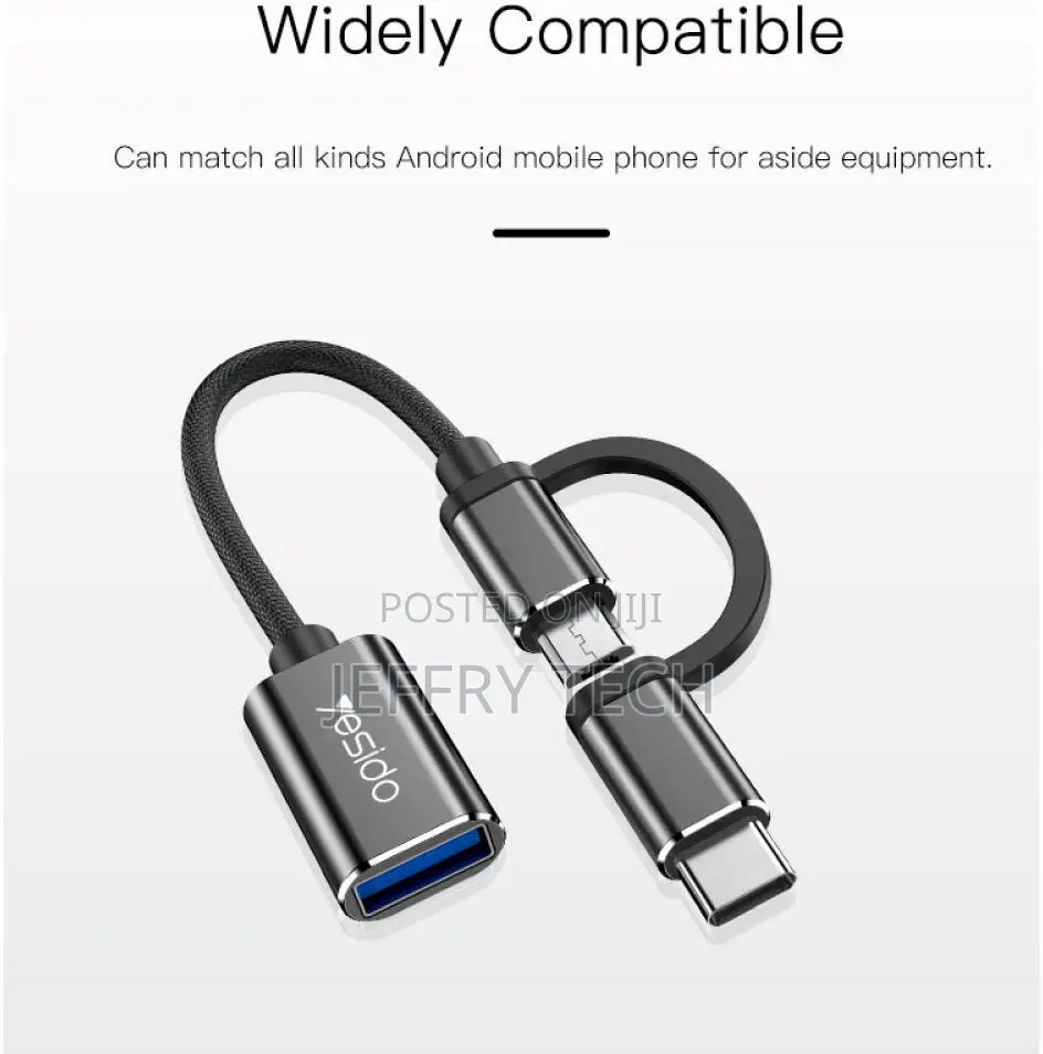Yesido Gs02 Type-C Micro to Usb Otg Adapter, Data Transmission And