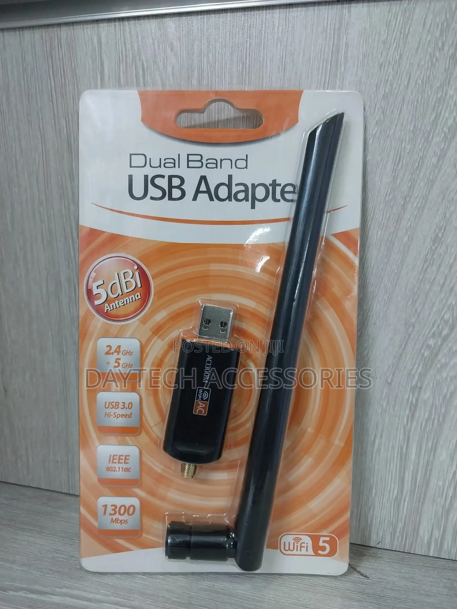 1300mbps Dual Band Usb Wifi Adapter With 5dbi Antenna Usb 3.0.