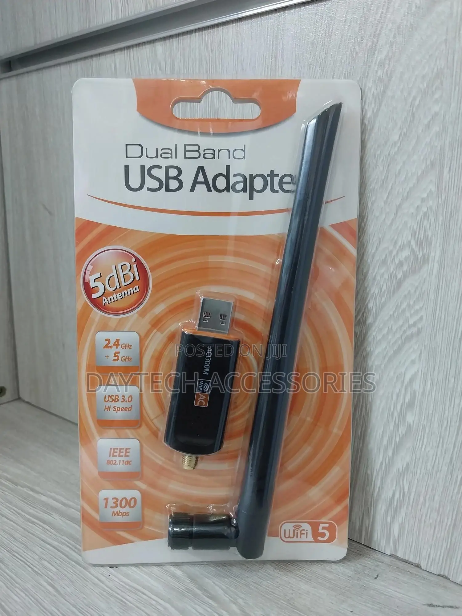 1300mbps Dual Band Usb Wifi Adapter With 5dbi Antenna Usb 3.0.