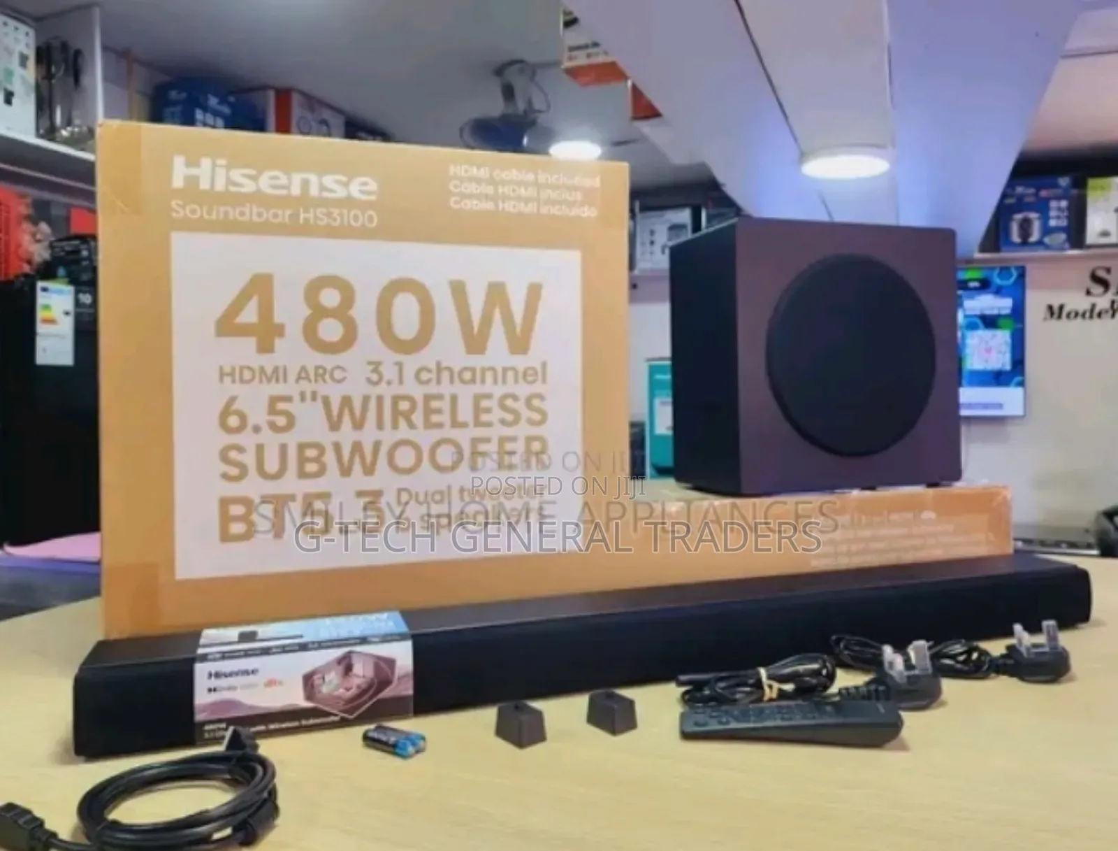 Hisense 3.1 Channels 480w Soundbar With Wireless Subwoofer Hs3100 6.5"