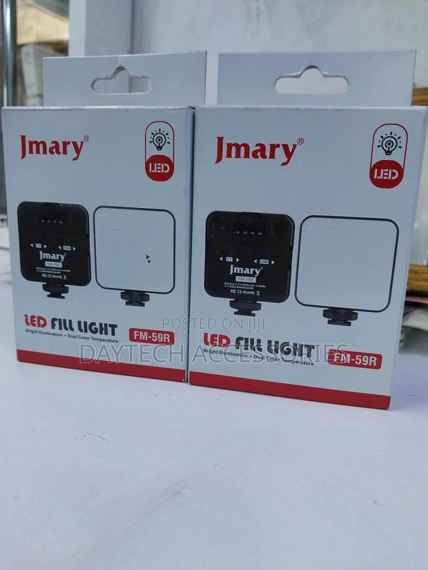 Jmary Fm-59r Dimmable Video Recording Mini Fill Light With 3 Cold Shoe