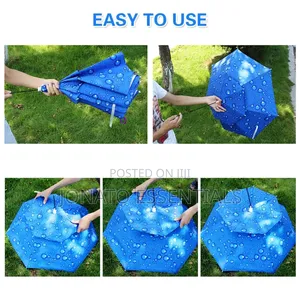 Head Mounted Foldable Umbrella Hat