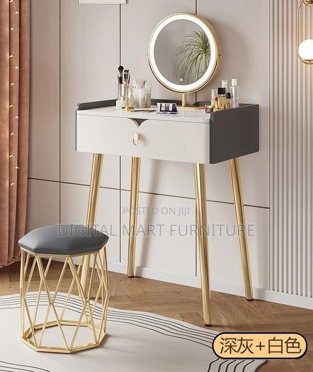 White Dressing Table With Two Drawers for Storage - thumbnail 7