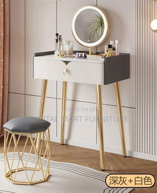 White Dressing Table With Two Drawers for Storage - thumbnail 8