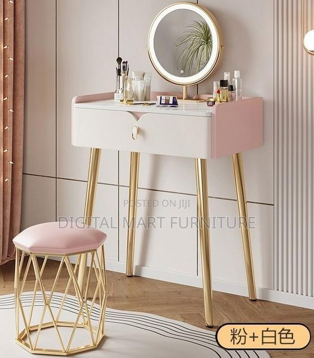 White Dressing Table With Two Drawers for Storage - thumbnail 9
