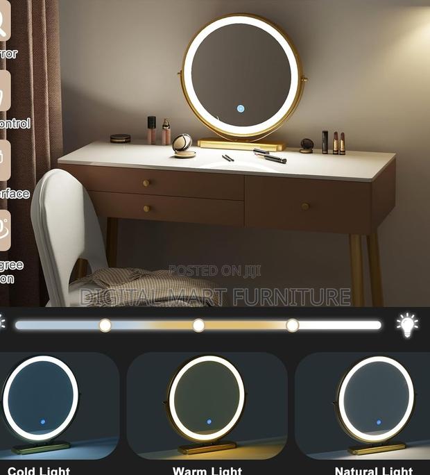 White Dressing Table With Two Drawers for Storage - thumbnail 13