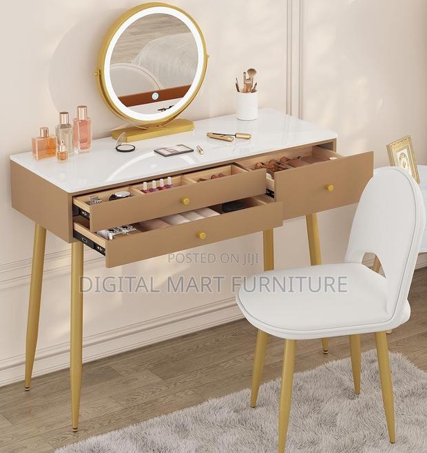 White Dressing Table With Two Drawers for Storage - thumbnail 15