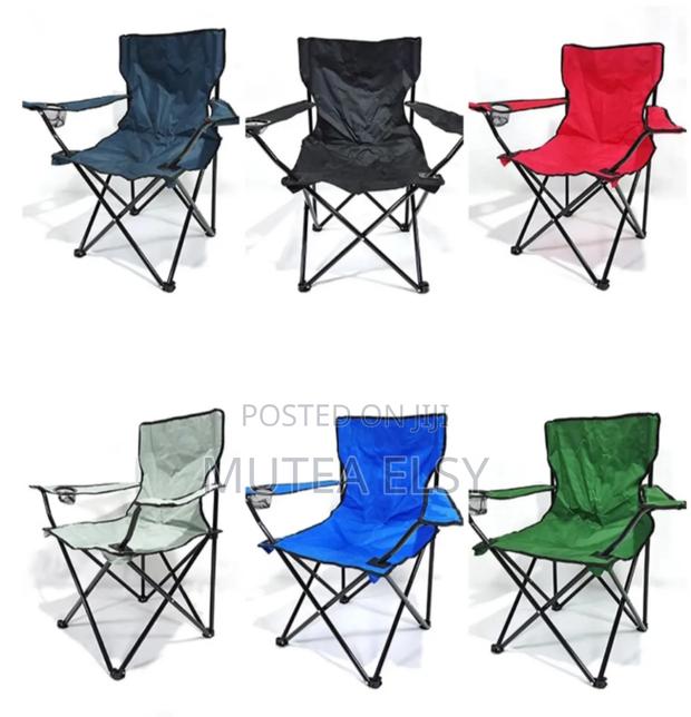 Blue,Black Foldable Metallic Frame Waterproof Canvas Camping Chairs - main view