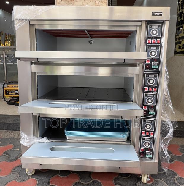 Heavy Duty Premier Electric Food Oven 3 Deck 6 Tray - main view