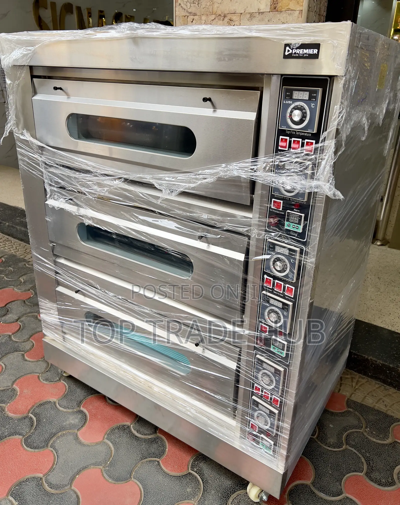 Premier Heo-36 Commercial Electric Food Oven 3 Deck 6 Trays