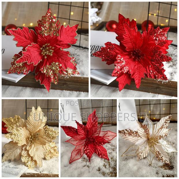 Christmas Ornament Simulation Christmas Flower Fabric Flower A