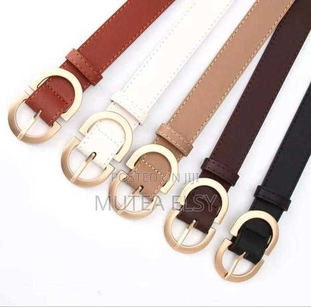 Gold Oval Buckle Ladies Multicoloured Belts - thumbnail 2