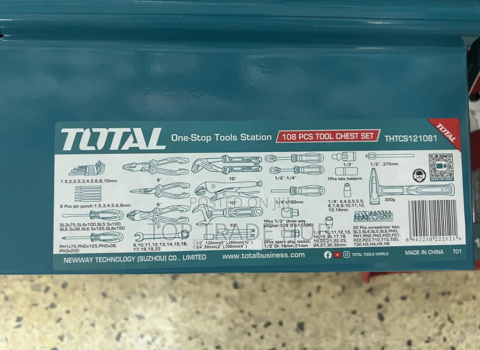 Total 108 Pcs Tool Chest Set