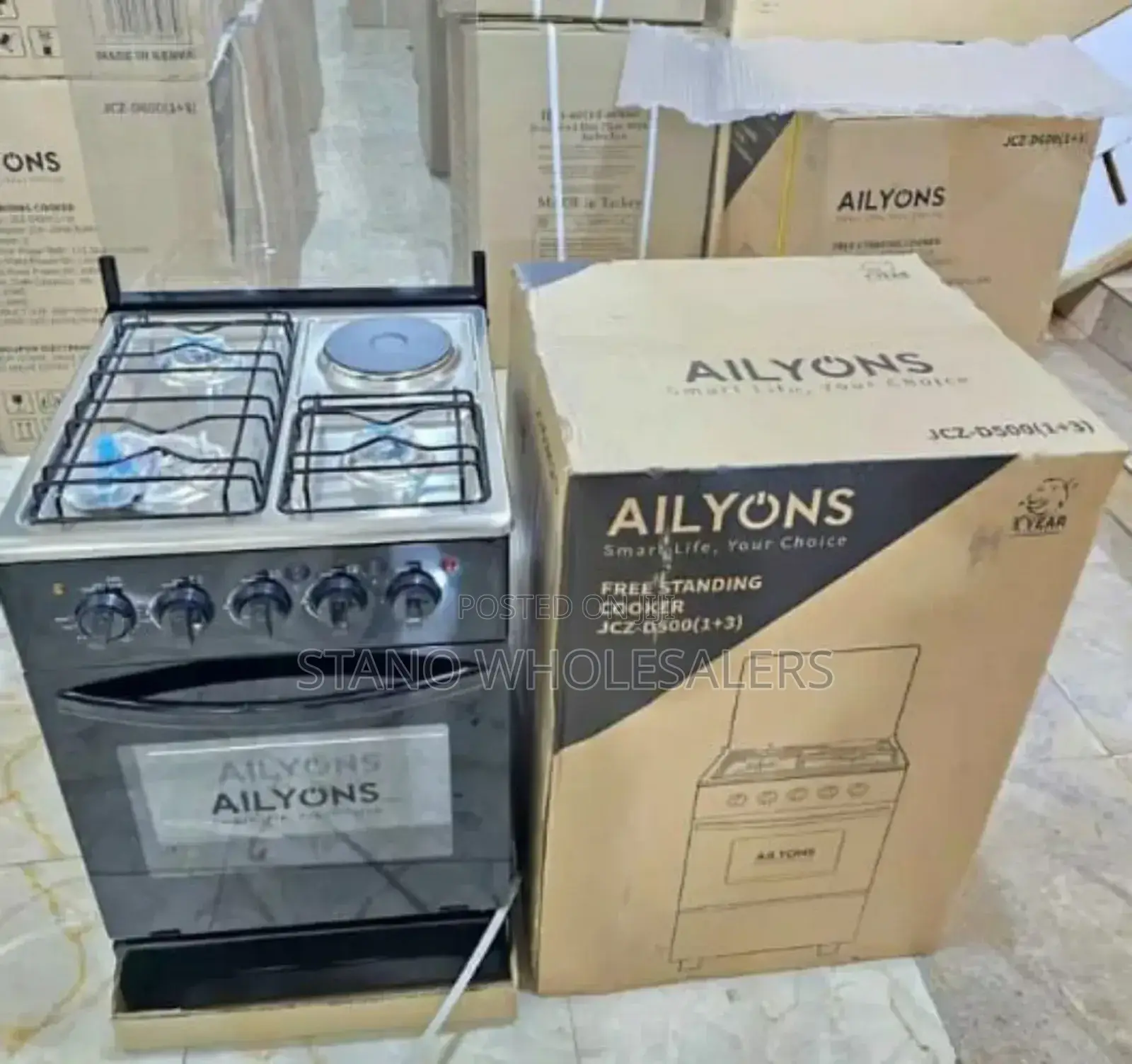 Classic Ailyons 50 by 55 3g+1e Standing Cooker