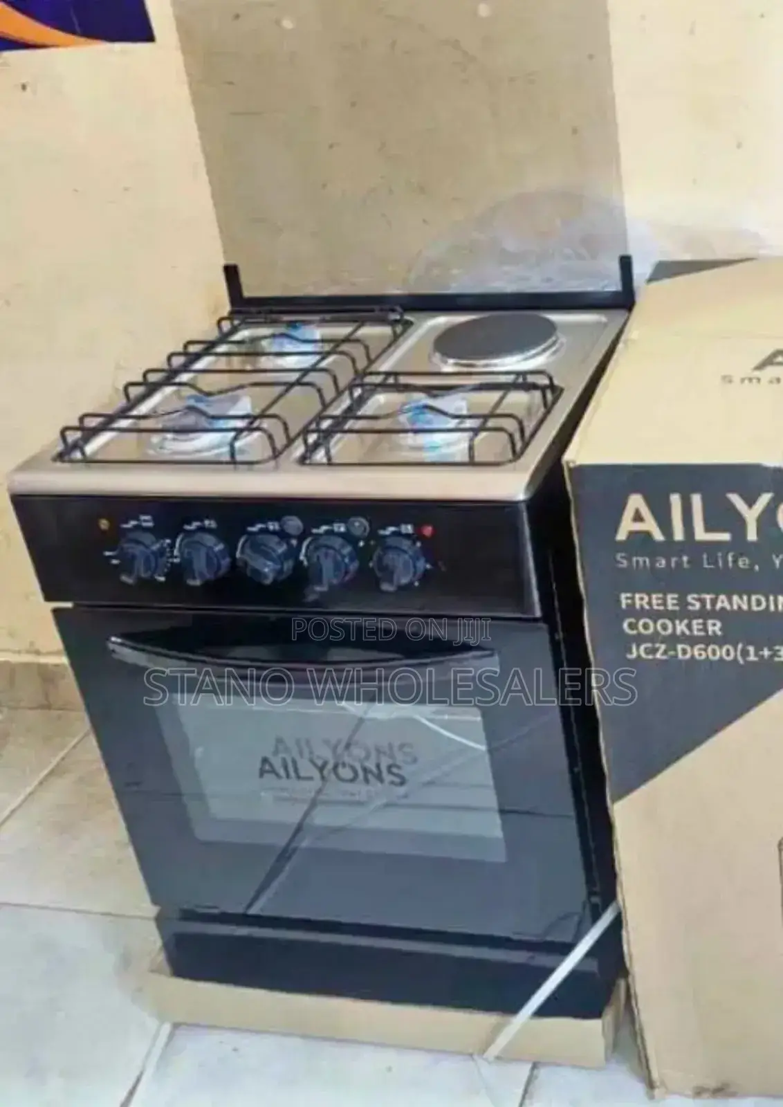 High Quality Ailyons 50 by 55 3gas+1electric Standing Cooker