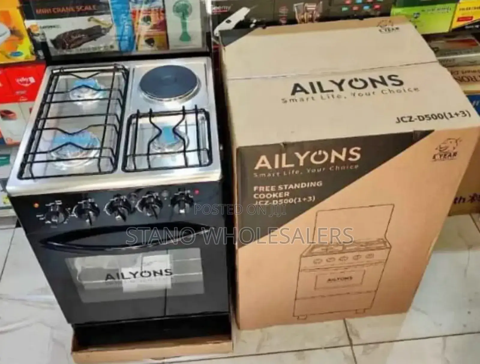 Convenient Ailyons 3g+1e 50 by 55 Standing Cooker