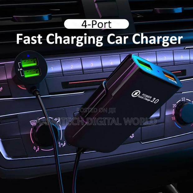 4-Multi-Ports Fast Car Charger - thumbnail 2