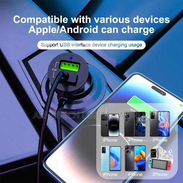 4-Multi-Ports Fast Car Charger - thumbnail 4