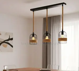 Unique Hemp Rope 3 in 1 Hanging Pendants Light Qt4z