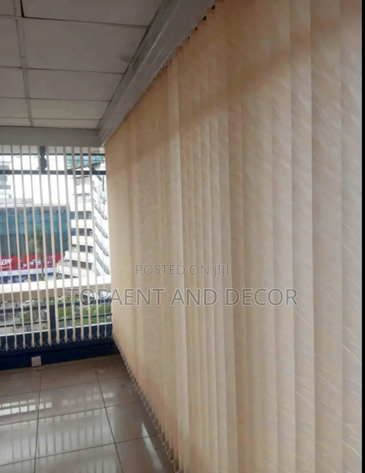 Smooth Roll Artificial Vertical Window Blinds Drapes