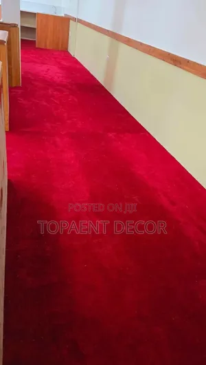 Plain Red 10mm Vip  Strong And Stylish House Carpets