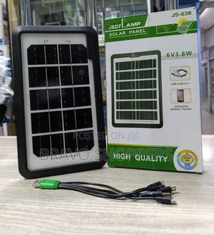 Potable Phone Charging Solar Panel With Phone Charging Accessories.