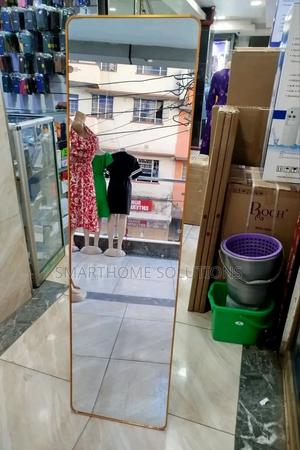 Executive Dressing Mirror A-37 Self Standing(Golden/Black) - main view