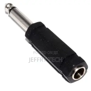 6.35mm Stereo Socket to 6.35mm Mono Jack Plug Adapter