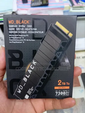 Wd 2 Tb Black Sn850x Nvme Pcie 4.0 Gaming Internal Ssd With Heatsink,
