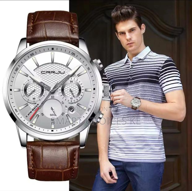Crrju Men Chronograph
➡ Leather Strap