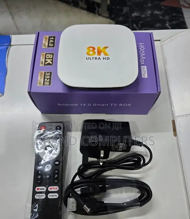 Android 14 H96 Max M2 Plus Tv Box + Voice Remote