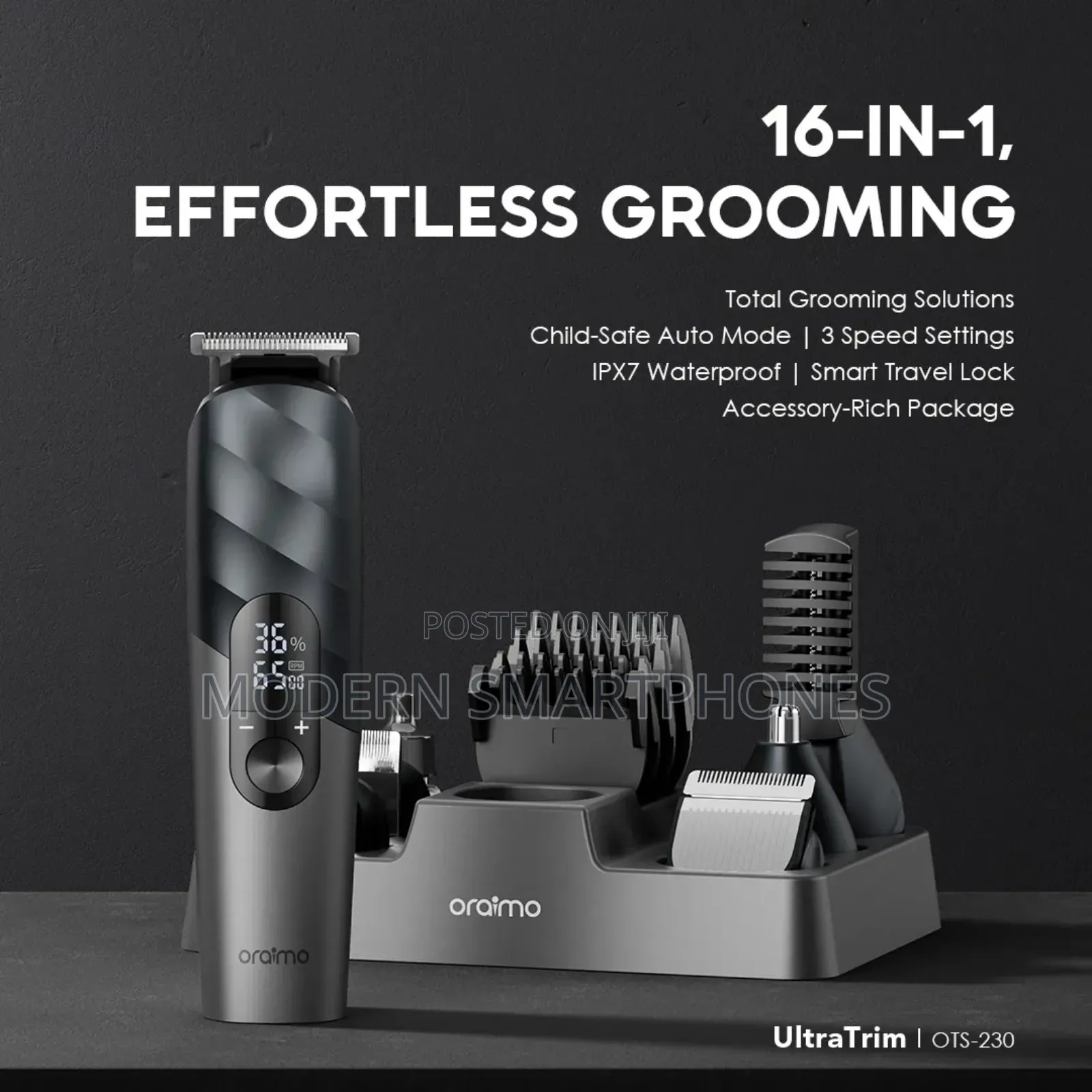 Oraimo Ultratrim 16-in-1 Complete Family Grooming Kit