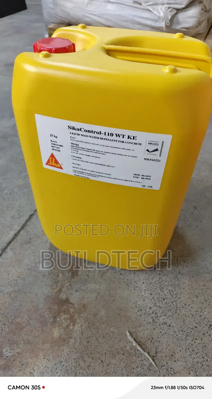 Sika Controll 110 Wt Ke Cement Additive- 25 Kg