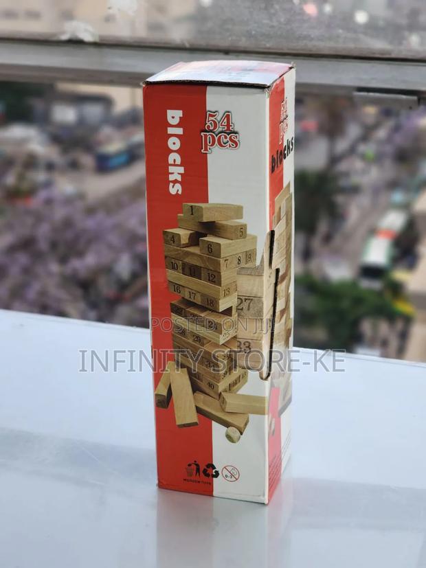 Jenga Blocks 54 Wooden Stacking Blocks - main view