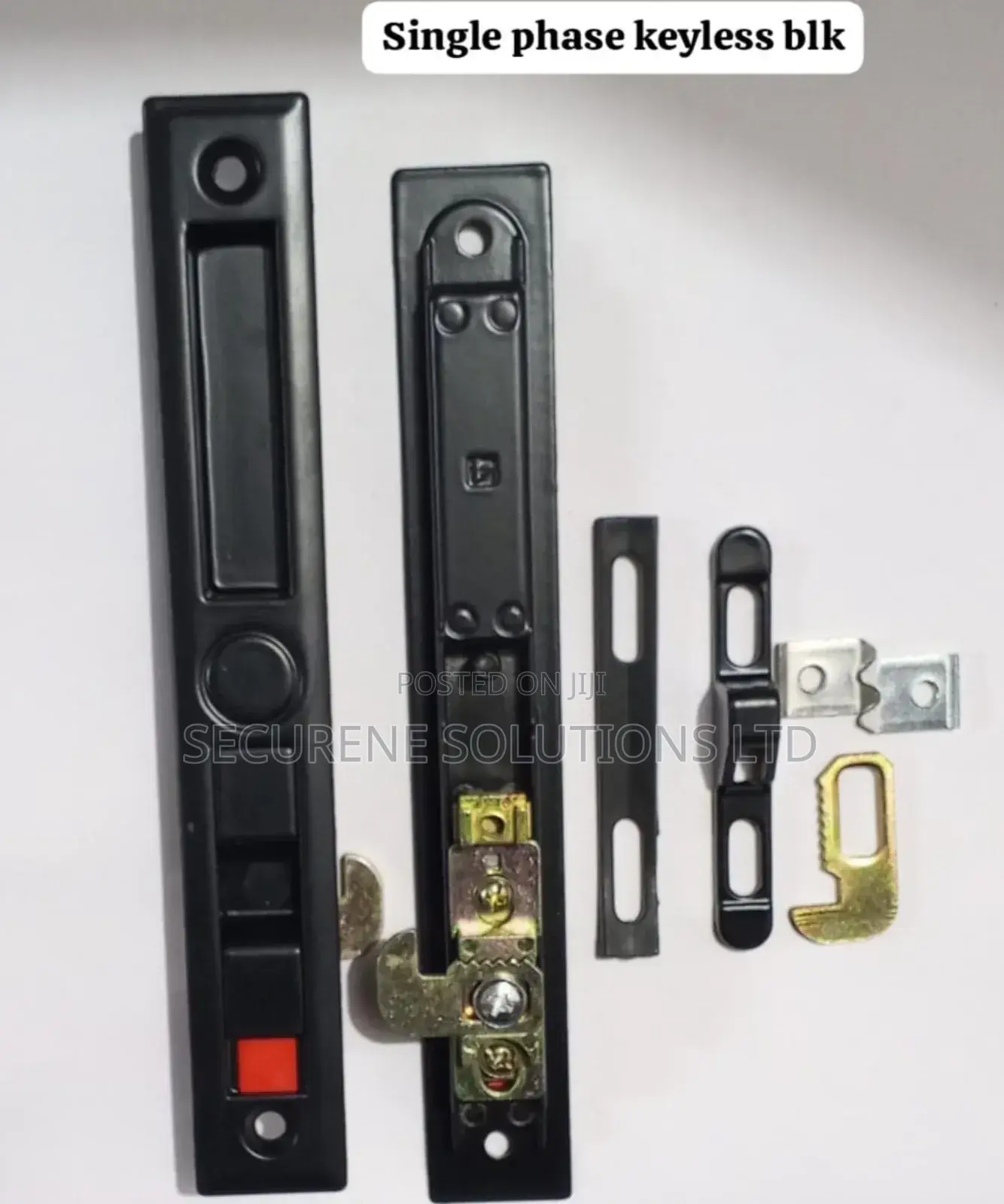 Single-Phase, Keyless Sliding Door Lock.