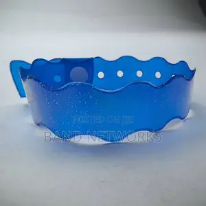 Wavy Plastic Wristband With Glitters (Special Shape)