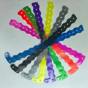Wavy Plastic Wristband With Glitters (Special Shape)