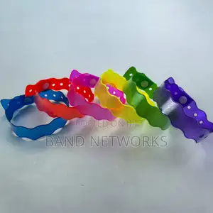 Wavy Plastic Wristband With Glitters (Special Shape)
