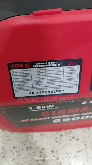 Cigma Uk Silent Inverter Welder 2.5kw/3kva