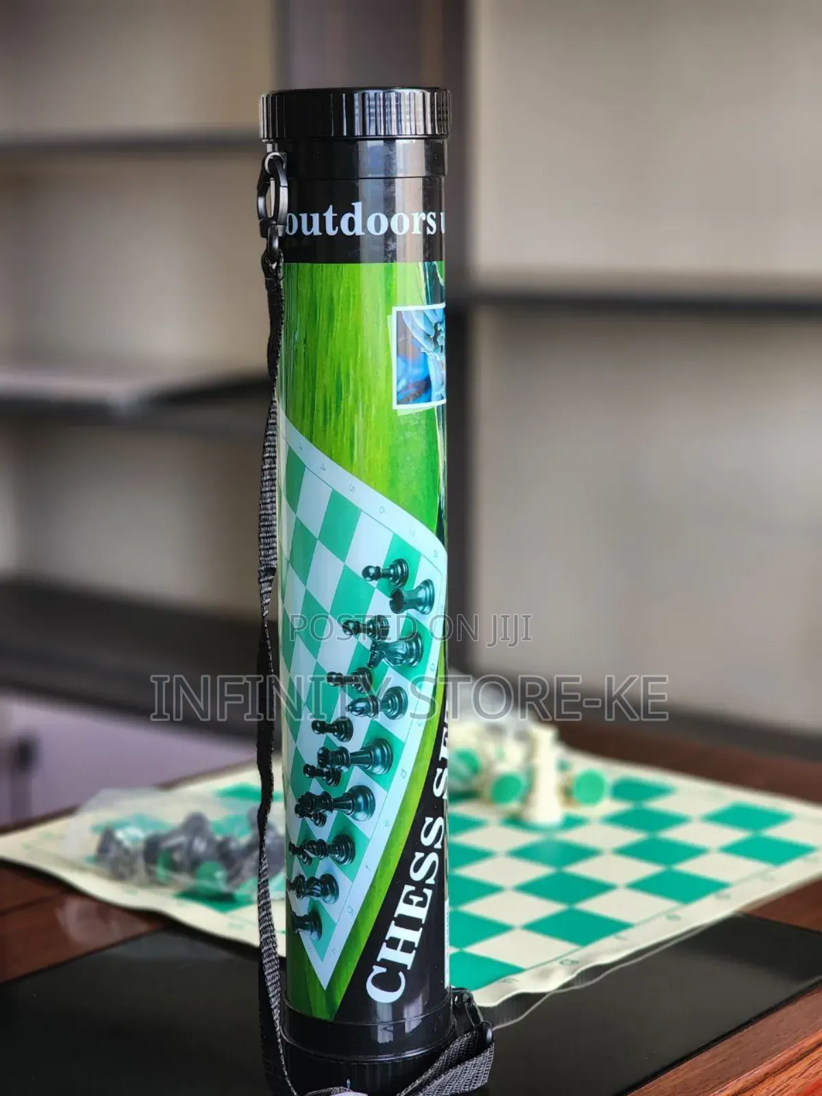 Portable Tournament Chess Set With Carry Tube