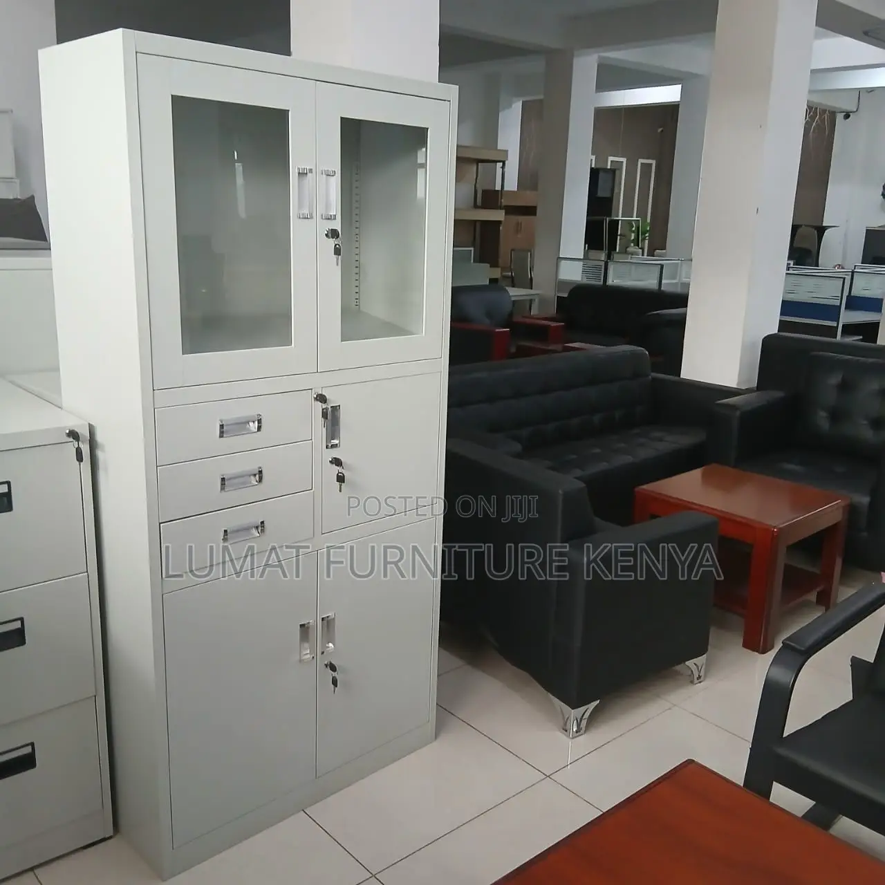 Meatllic Filing Cabinet With Safe
